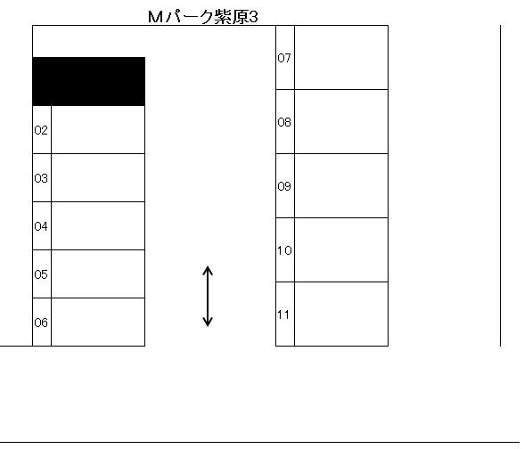 Ｍパーク紫原3の駐車配置図