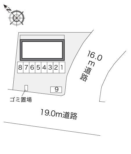 郷ケ丘(21704)の駐車配置図
