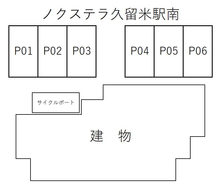 ノクステラ久留米駅南の駐車配置図