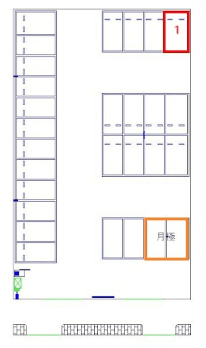 佐貫駅前第７の駐車配置図