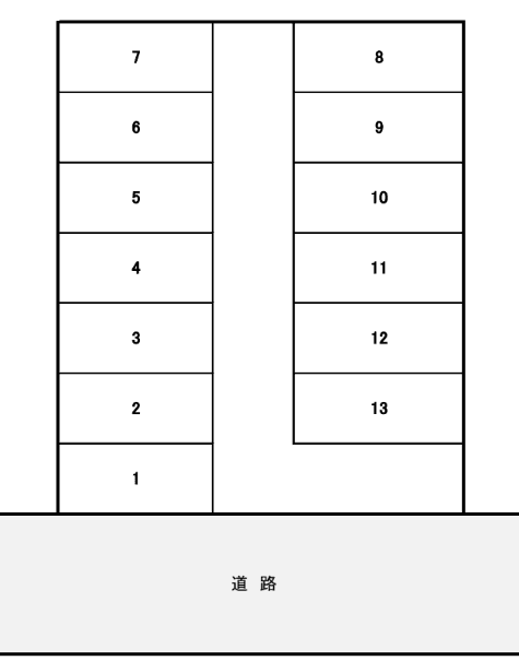 熊谷駐車場の駐車配置図
