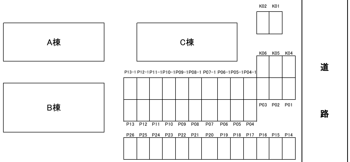 コンチネンタル立山A・B・Cの駐車配置図