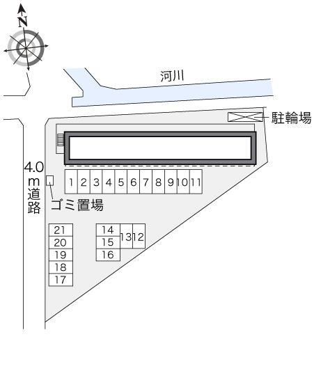 Ｒ２５０岡山東(27866)の駐車配置図