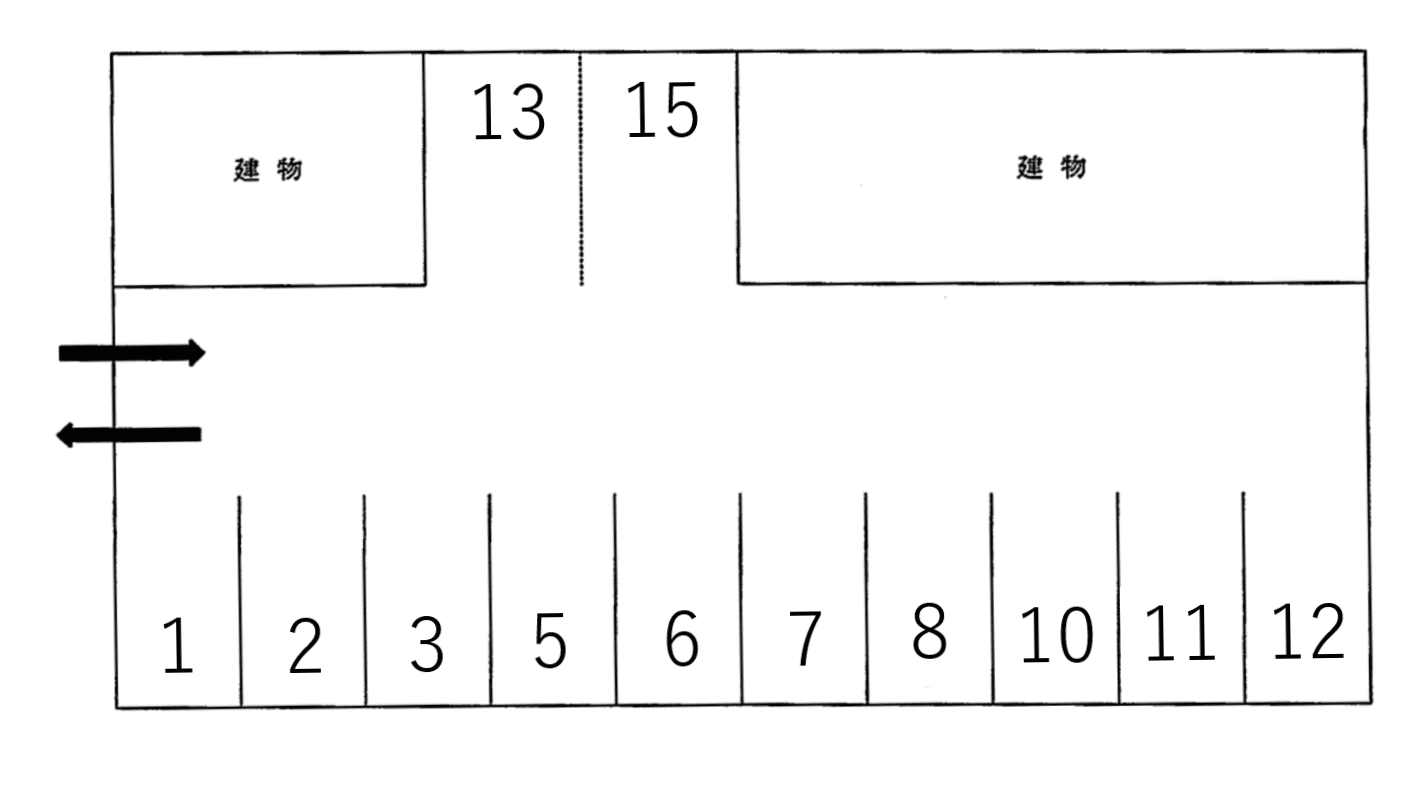 尾倉１丁目第３パーキングの駐車配置図