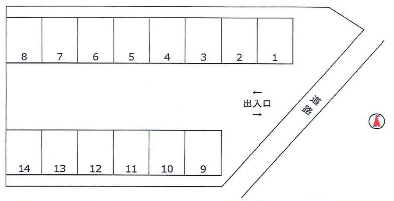 向陽台5丁目佐藤駐車場の駐車配置図