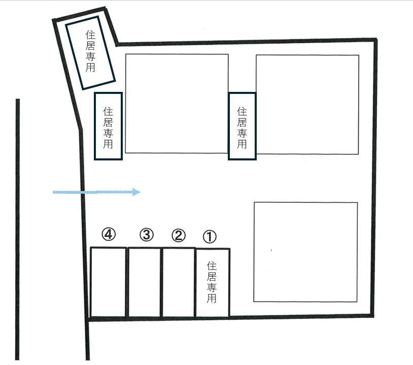 今立パーキングⅡの駐車配置図