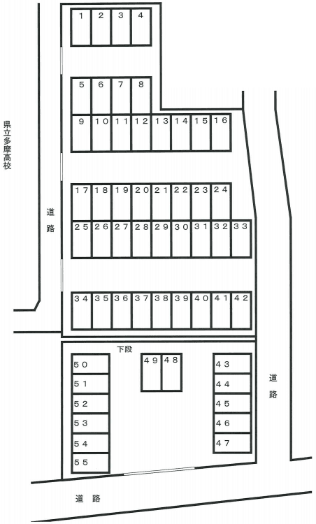 第3池田駐車場の駐車配置図
