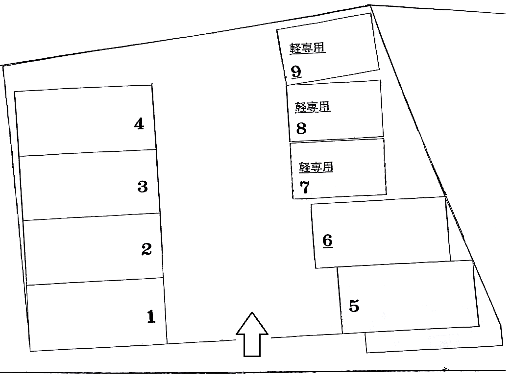イシマル月極駐車場の駐車配置図