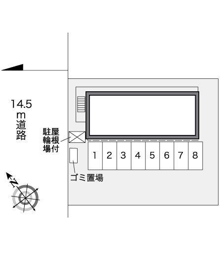 八軒(26152)の駐車配置図