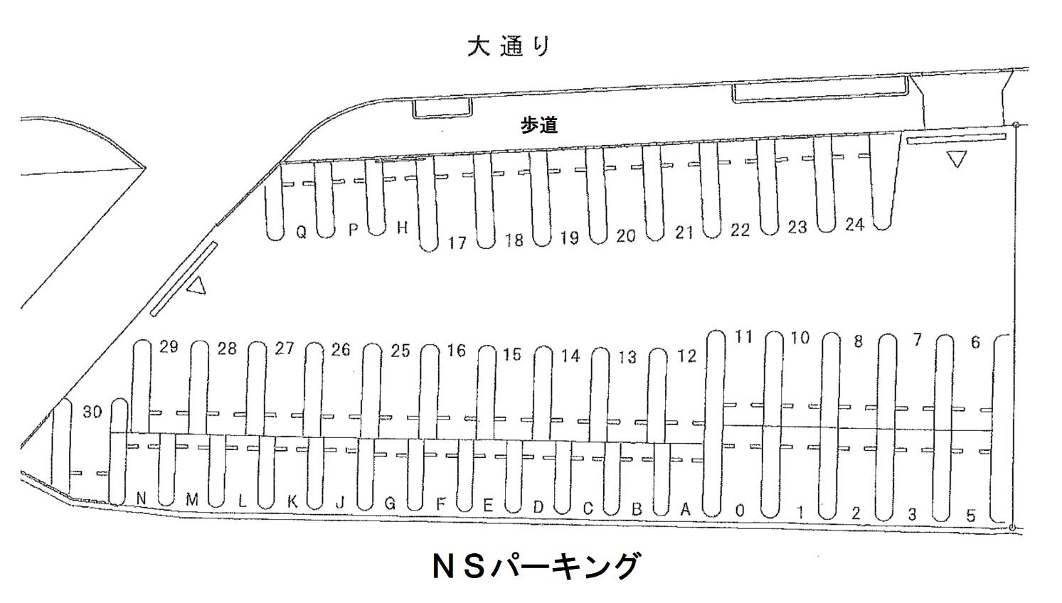 ＮＳパーキングの駐車配置図