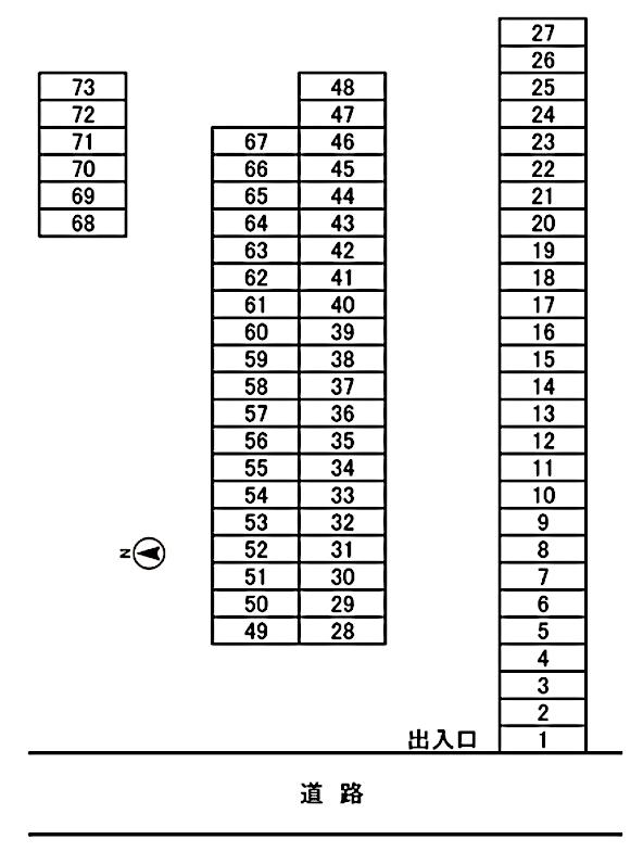 真鍋新町月極駐車場の駐車配置図