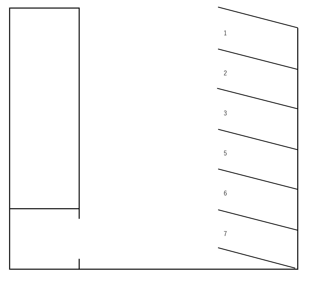 神戸1丁目627番駐車場の駐車配置図