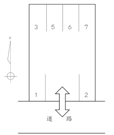 朝岡町２丁目(加藤咲子)Pの駐車配置図