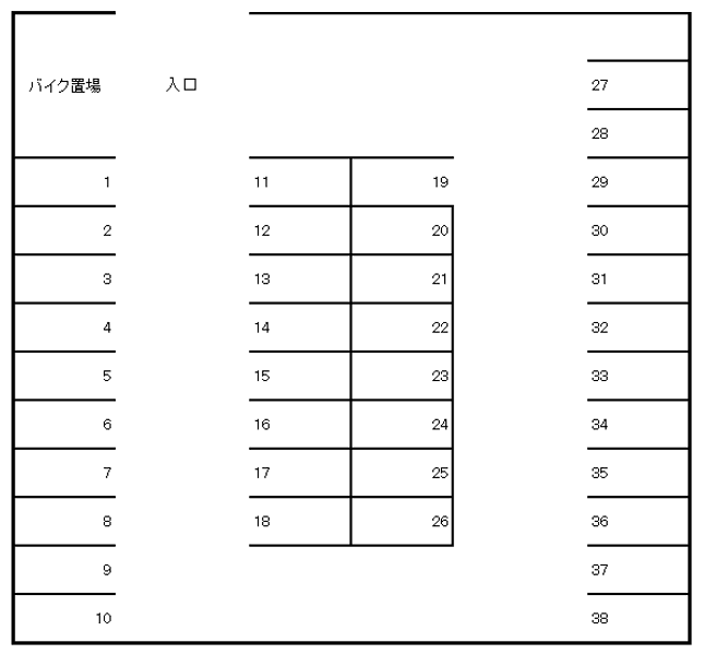 小泉第六駐車場の駐車配置図