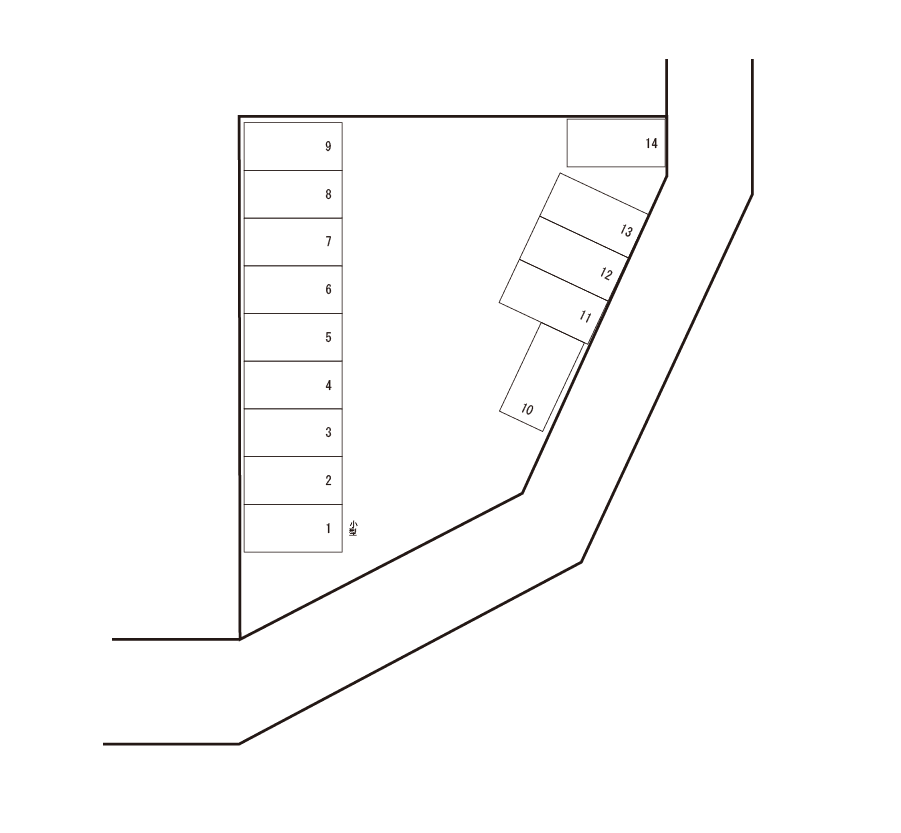 ザ・パーク子平町3の駐車配置図
