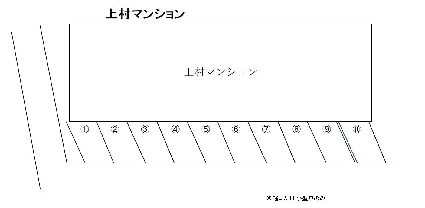 上村マンションの駐車配置図