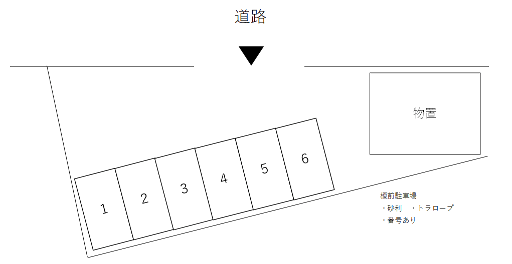 榎前町駐車場の駐車配置図