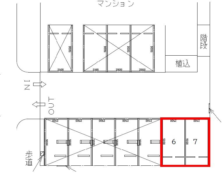 ドリームネオポリス桜ノ宮月極駐車場の駐車配置図