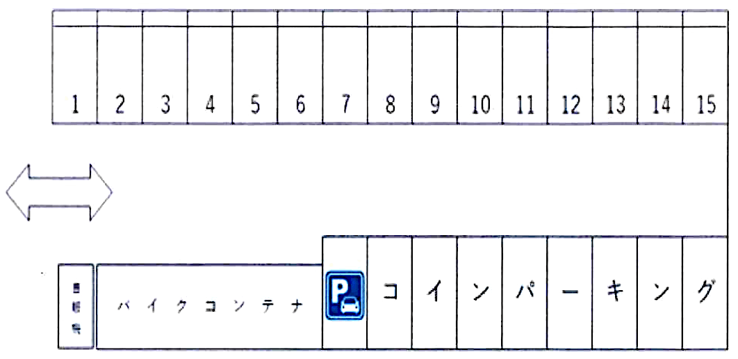 サン　プレーリー第２Ｐの駐車配置図