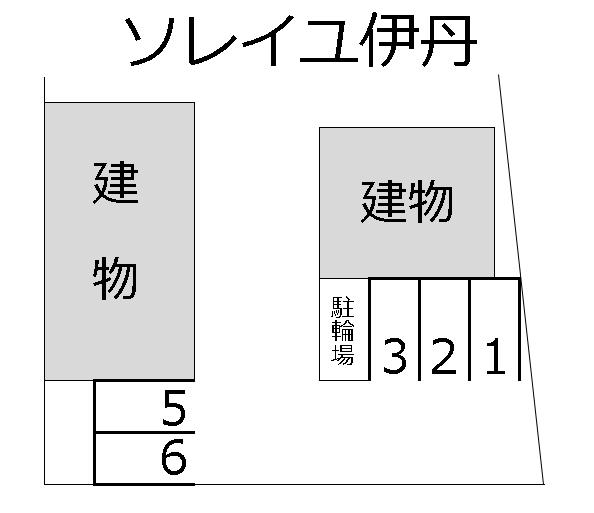 ソレイユ伊丹の駐車配置図