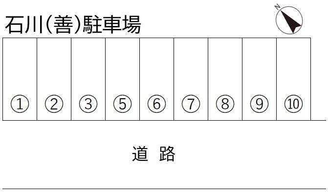 石川駐車場の駐車配置図