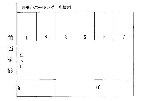 若葉台パーキングの駐車配置図