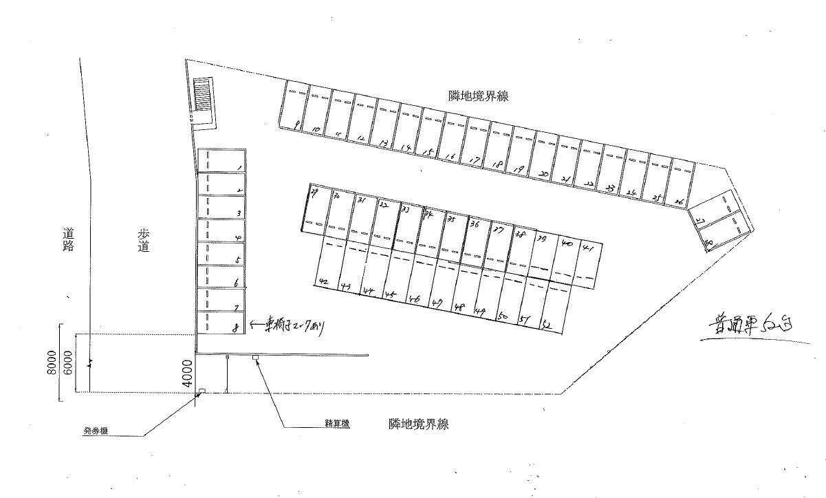 ひろたパーキング葛原1丁目（ゲート式）の駐車配置図
