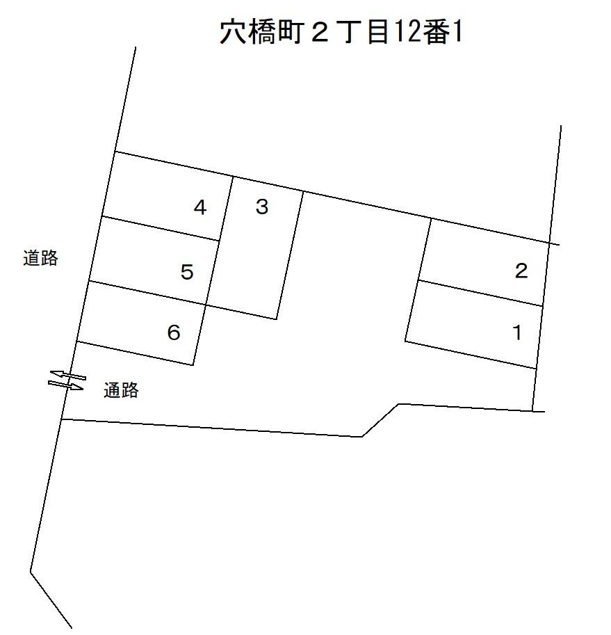 穴橋町２丁目12番1の駐車配置図