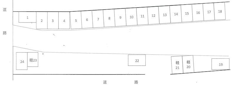 丸山明原第2駐車場の駐車配置図