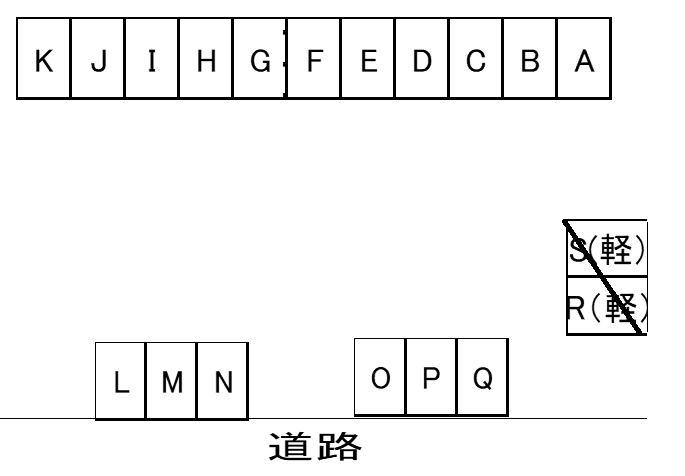 新浜町１丁目パーキングの駐車配置図