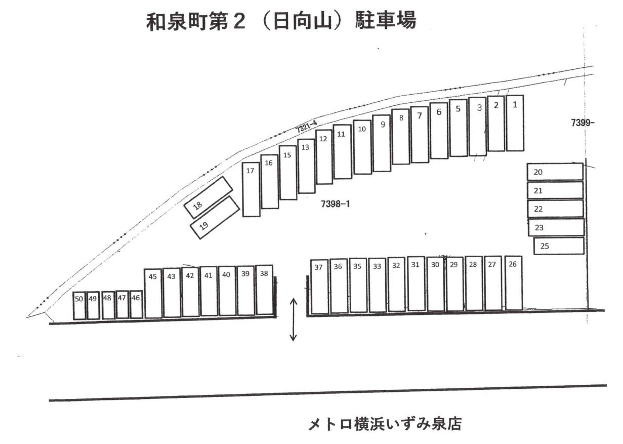サカモトパーキング和泉町日向山の駐車配置図
