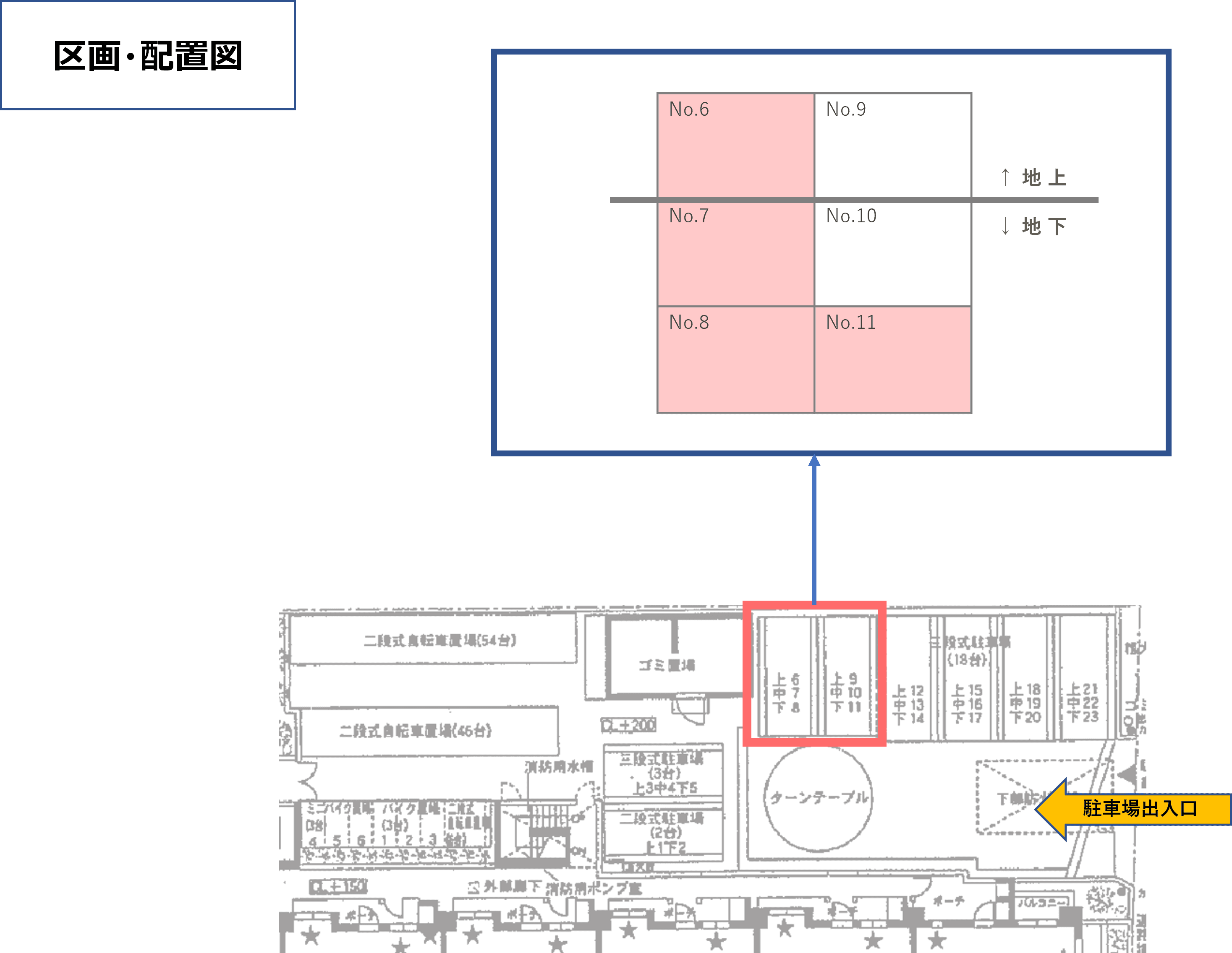 船堀３丁目駐車場の駐車配置図