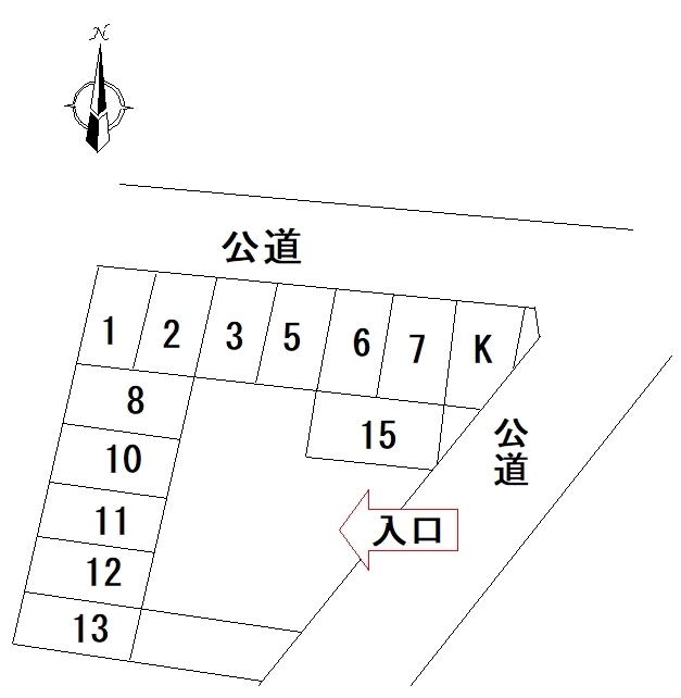 正木パーキングの駐車配置図