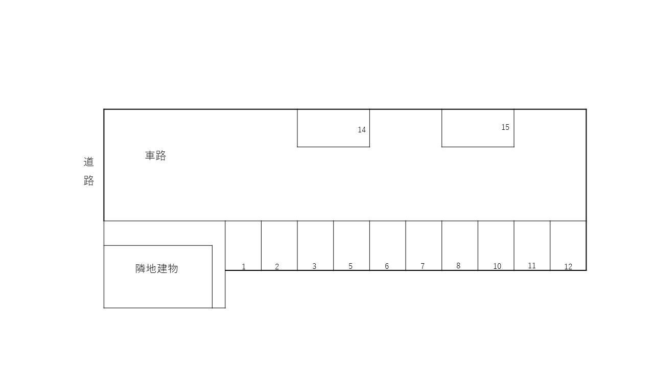 大貫第２パーキングの駐車配置図