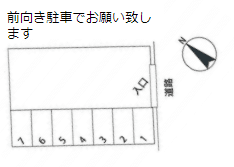 大沢駐車場の駐車配置図