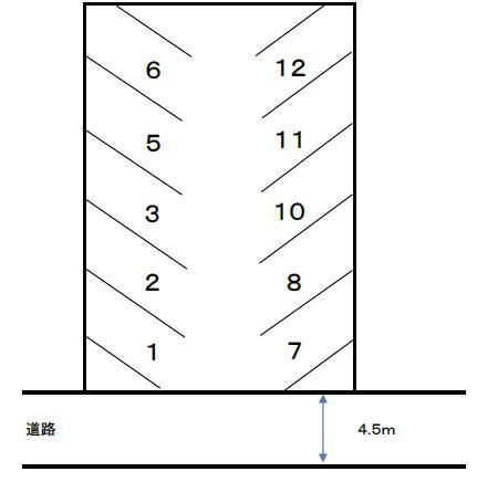 吉田パーキングの駐車配置図