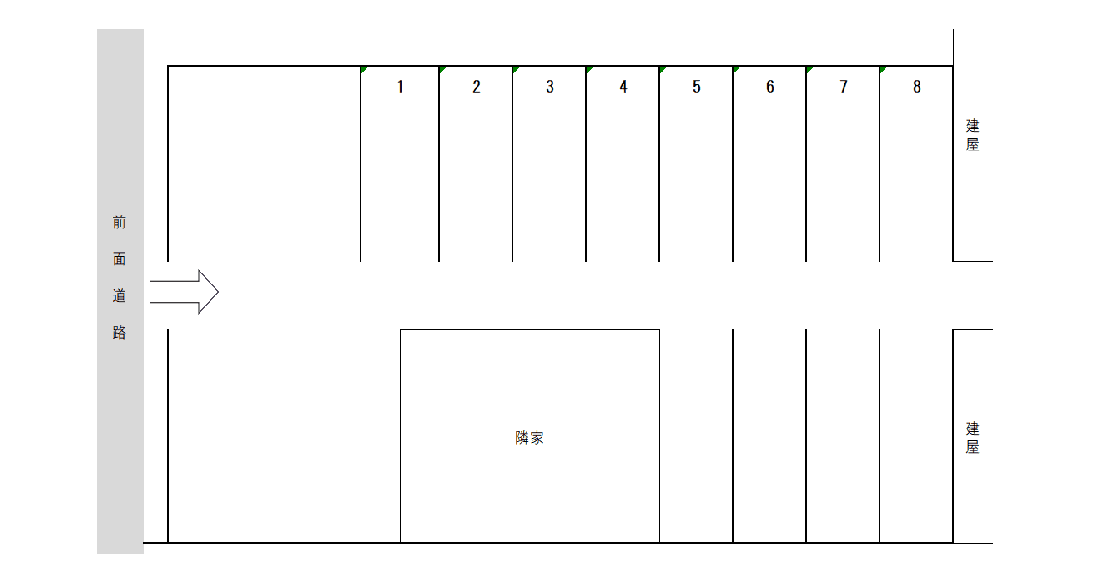 Ｍガレージの駐車配置図