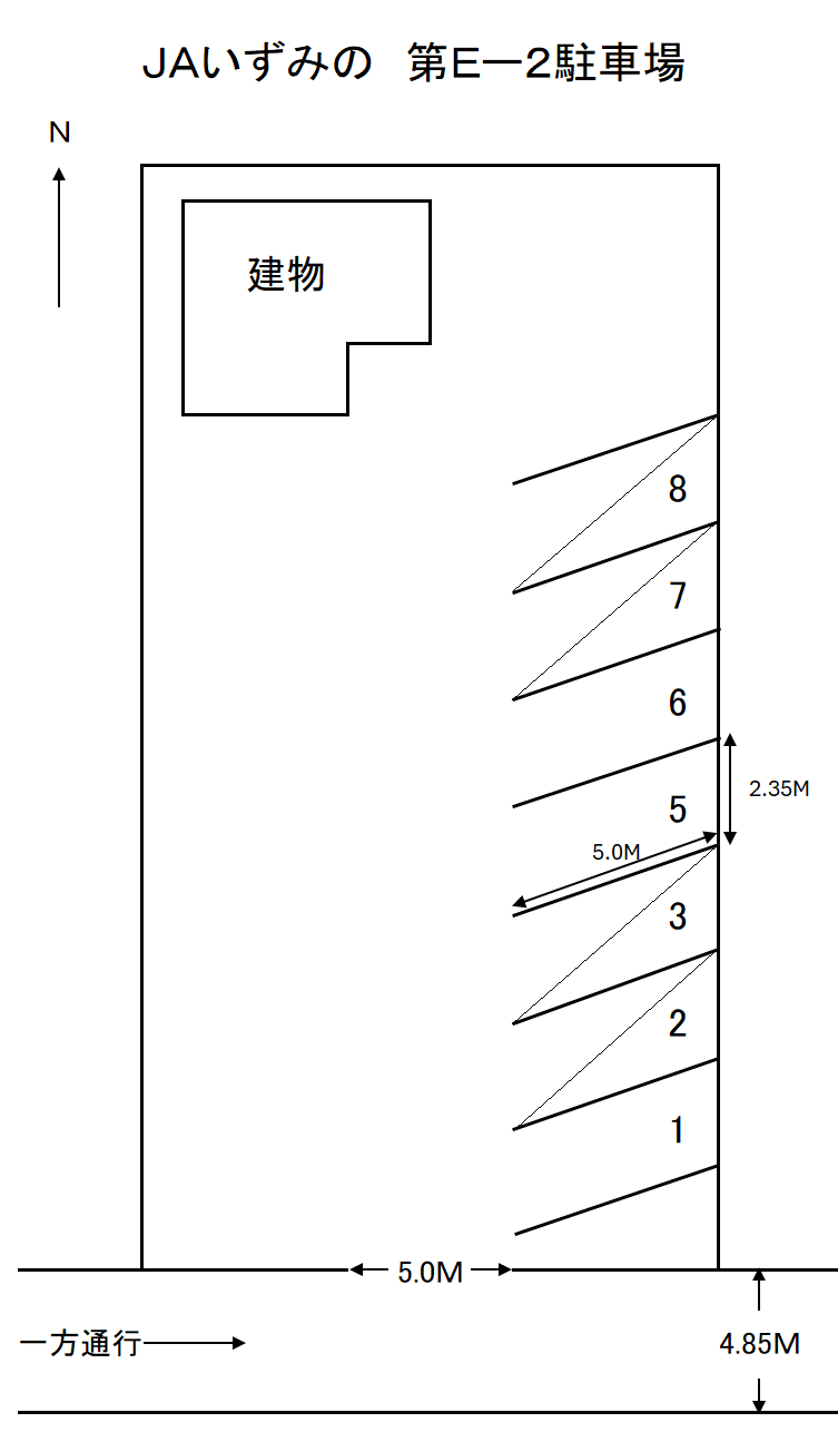 JAいずみの第E-2駐車場の駐車配置図