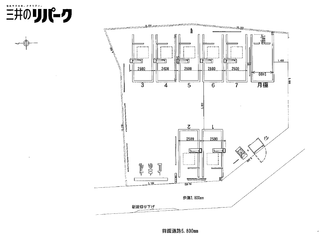 亀有２丁目第２の駐車配置図