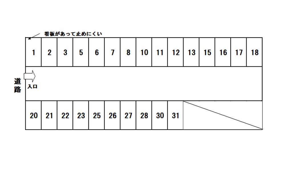 パーキング西泉の駐車配置図