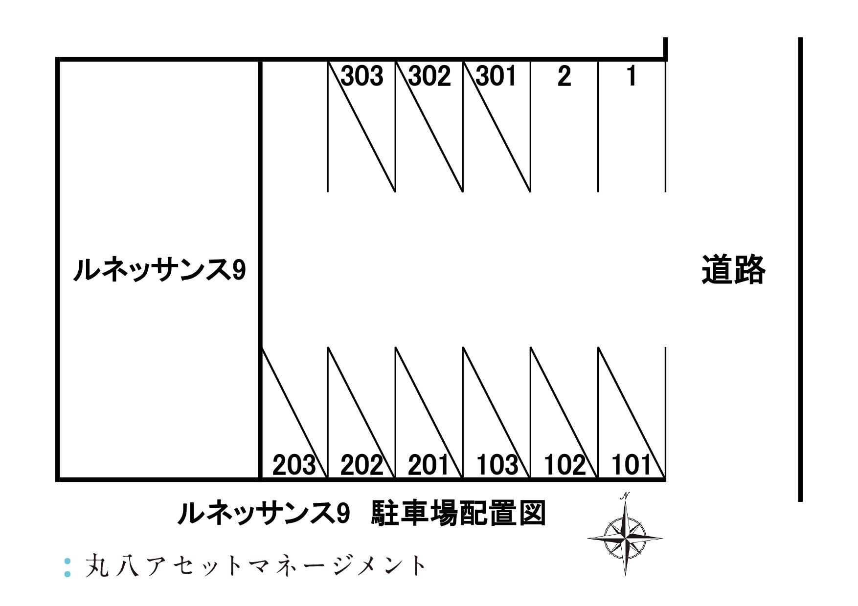 ルネッサンス9の駐車配置図