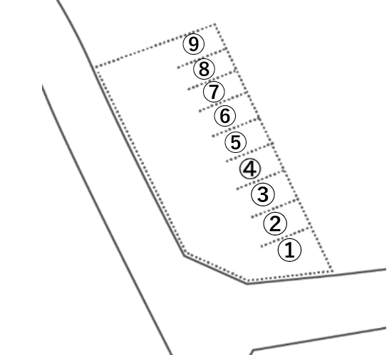 中村駐車場の駐車配置図