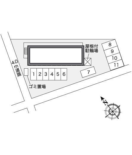 リバーパークハイツⅡ(26833)の駐車配置図