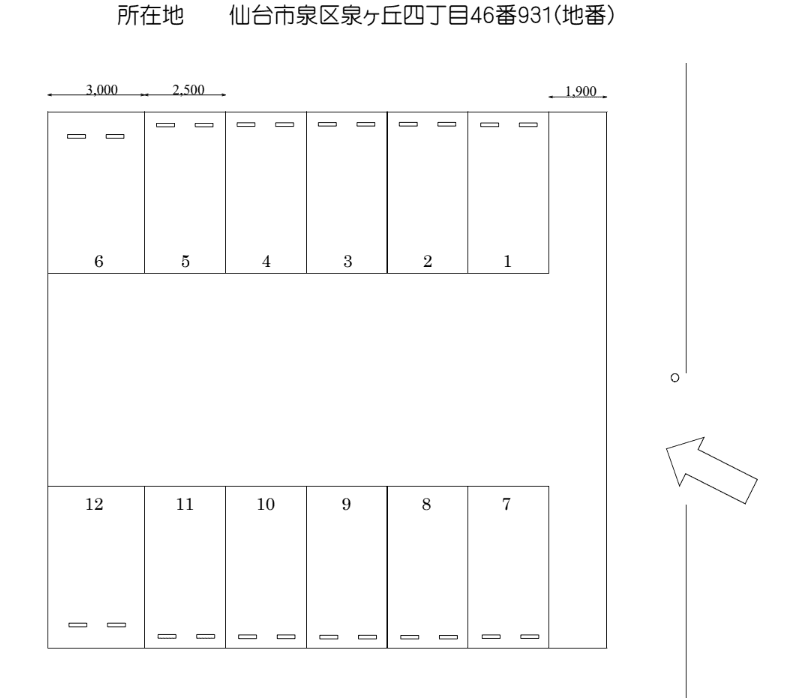 泉ケ丘4丁目パーキングの駐車配置図
