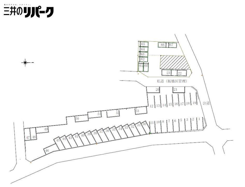 ＫＹＳパーキングの駐車配置図