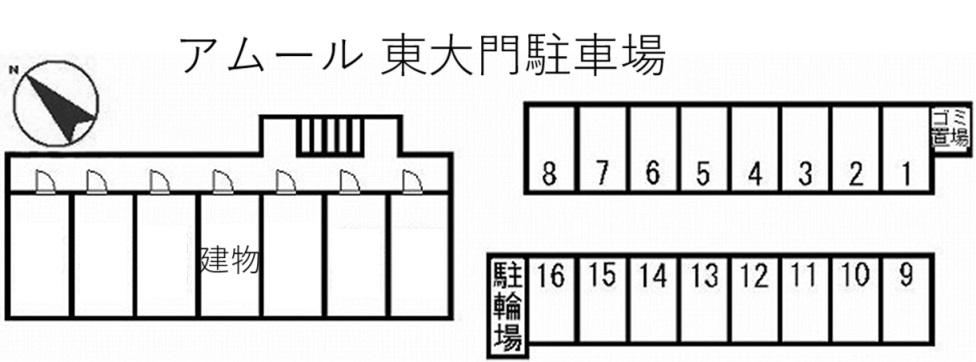 アムール 東大門駐車場の駐車配置図