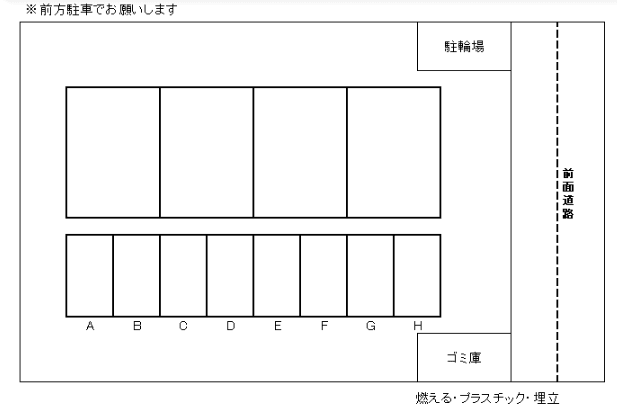 【外部貸し】ハイムＣＨＩＥの駐車配置図