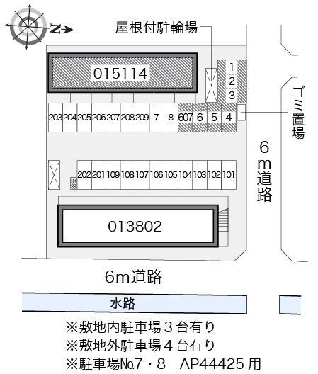 カサベルデ(15114)　敷地外駐車場の駐車配置図