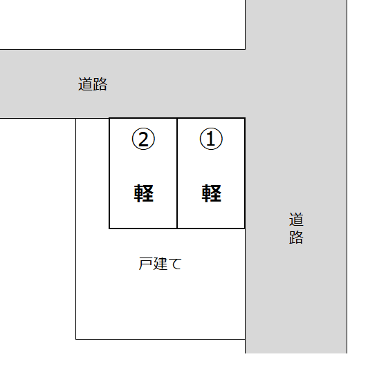 高宮2丁目第2駐車場の駐車配置図