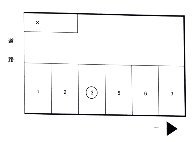 お泉水モータープールの駐車配置図